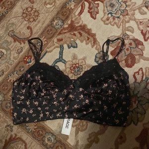 Garage satin crop top